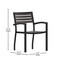 Flash Furniture Gray Wash IndoorOutdoor Faux Teak Deck Chairs 2PK 2-XU-DG-HW6006-GY-GG - alternate 7